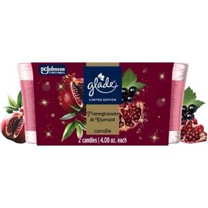 NWT Glade Limited Edition Pomegranate & Currant Candle - Rich Red
